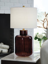 Prime Furniture - Ashley Furniture - Mette Lighting - Glass Table Lamp (1/CN) / Brown/Gold Finish - L430924